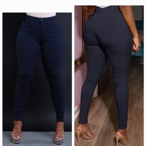 New Super Swank High Waist Stretchy Jeans XL/1X Navy Blue